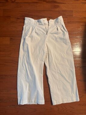 Anthropologie Maeve white cropped pants